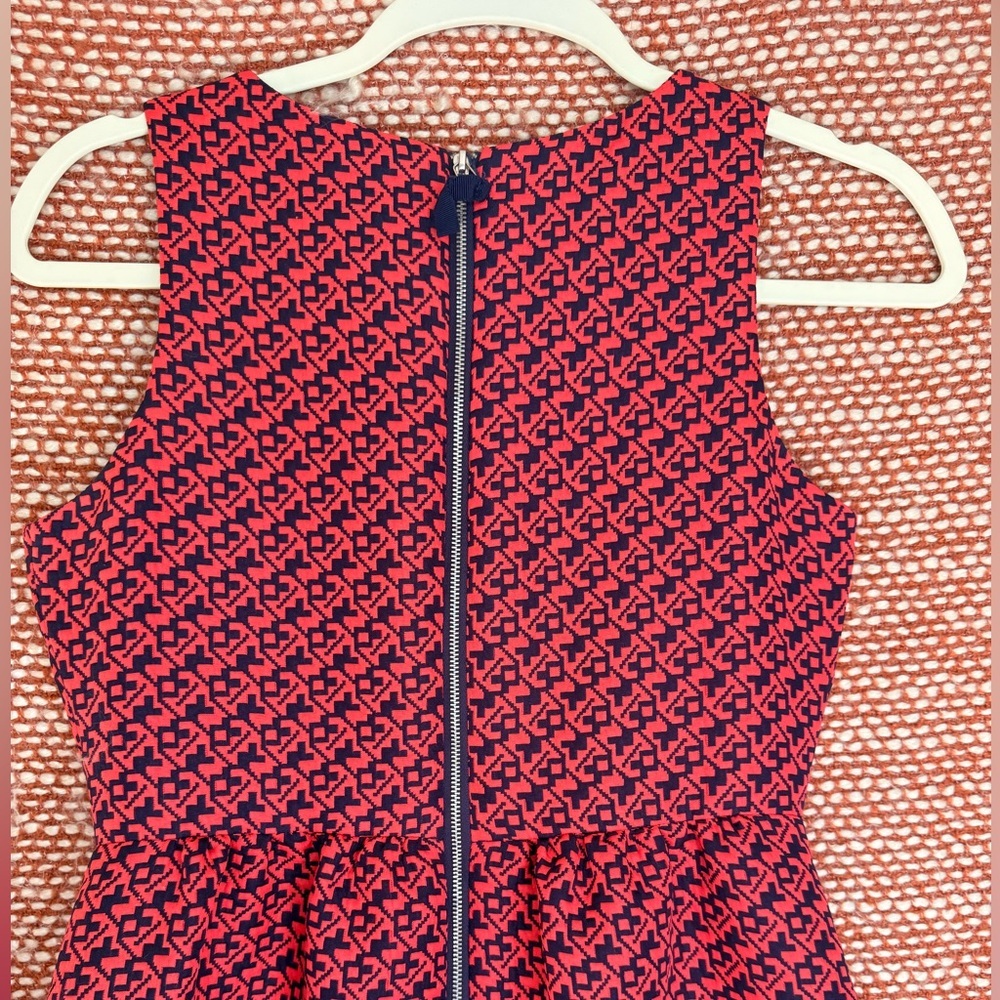 Anthropologie Red and Blue Patterned Midi Dress - Picture 7 of 11